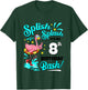 8th Birthday Flamingo 8 Years Old Pool Party Summer T-Shirt - T-Shirt | Forest