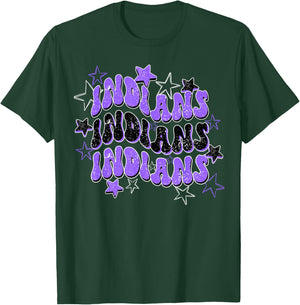Purple Indians School Spirit Spirit Wear T-Shirt - T-Shirt | Forest