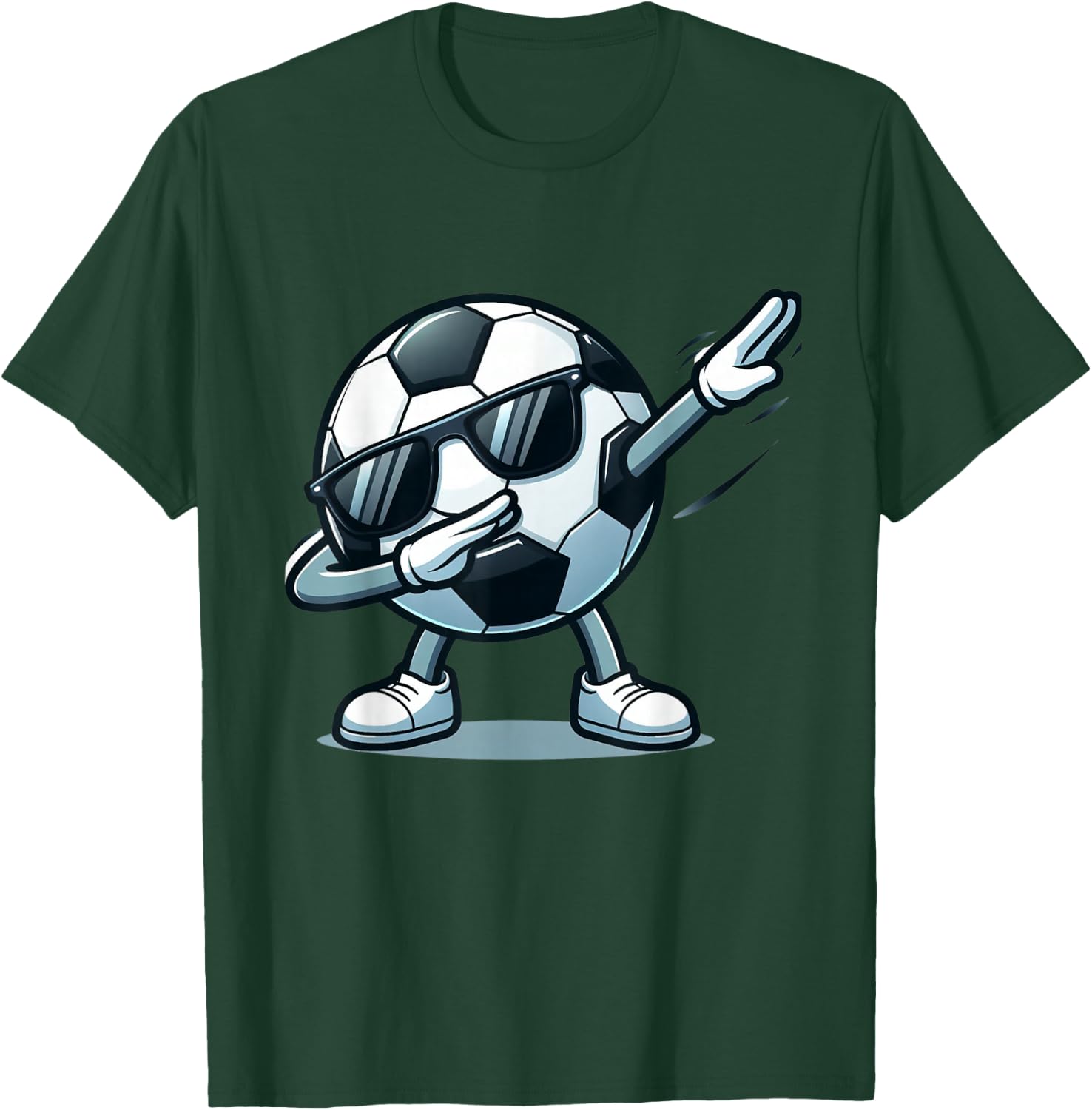 Dabbing Soccer Ball Shirt Funny Boys Men Women Sports Player T-Shirt - T-Shirt | Forest