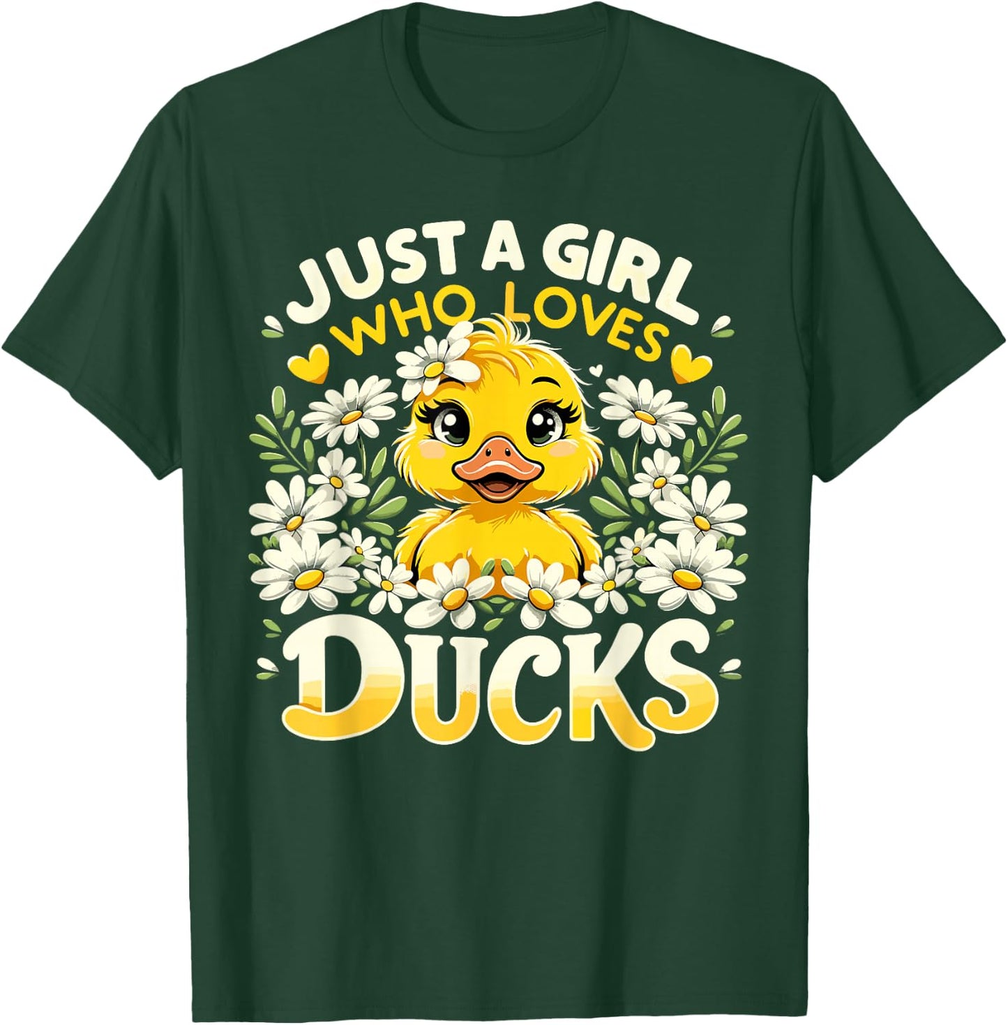 Just A Girl Who Loves Ducks Cute Duck T-Shirt - T-Shirt | Forest