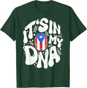 Puerto Rican It's In My DNA Puerto Rico Flag Pride Boricua T-Shirt - T-Shirt | Forest