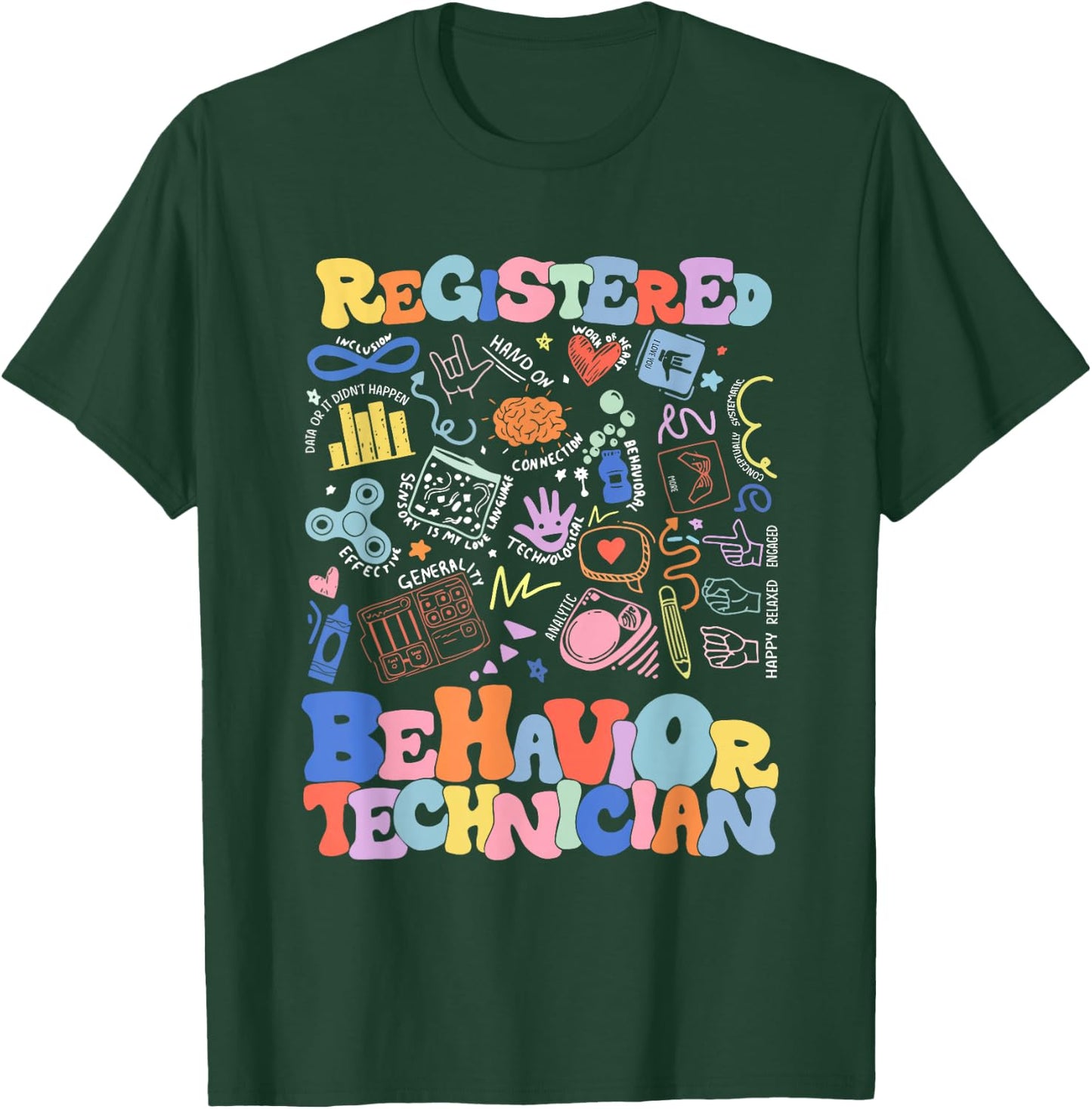 Women Registered Behavior Technician RBT Graduation ABA T-Shirt - T-Shirt | Forest