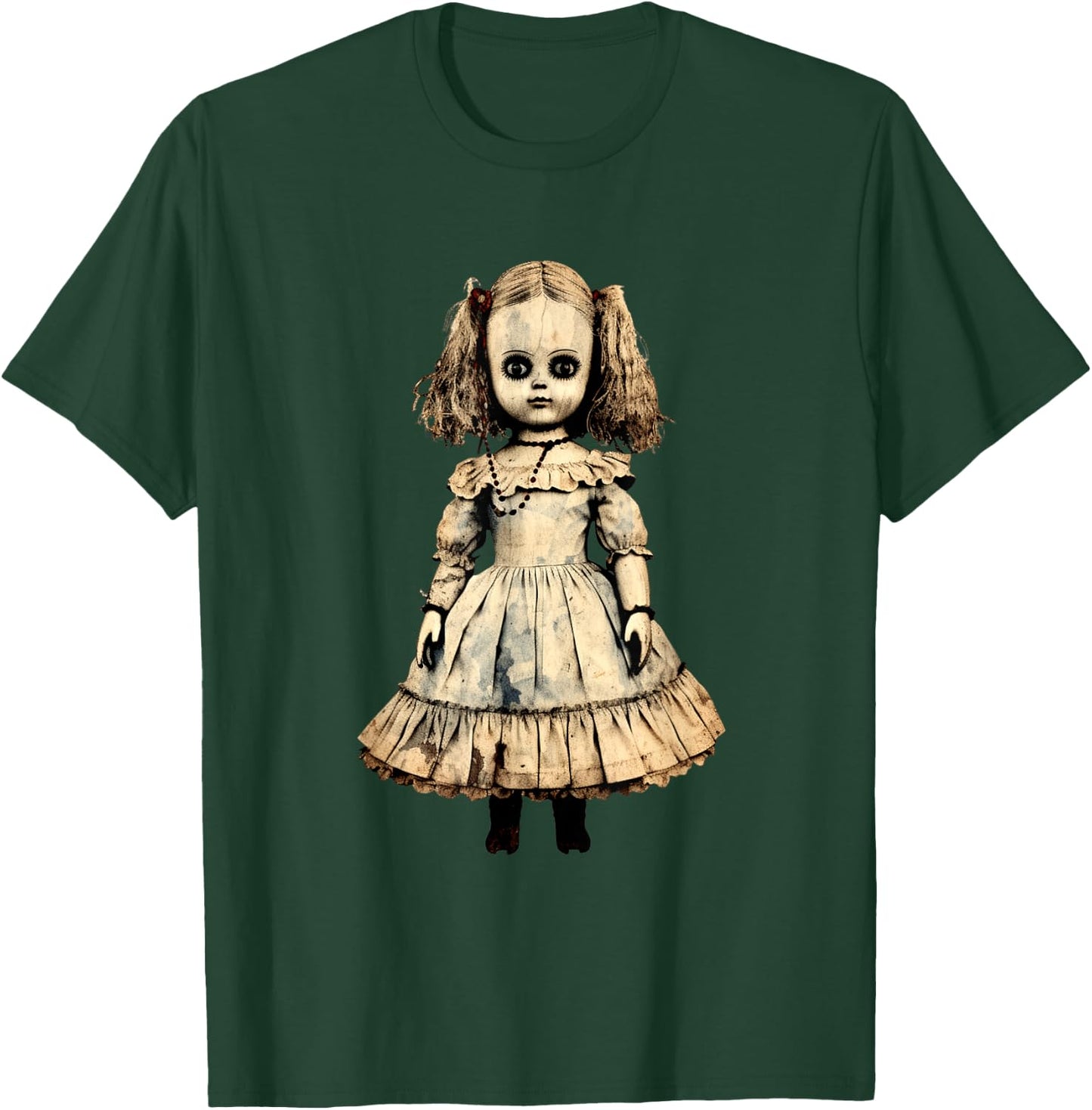 Vintage Scary Horror Doll Supernatural Gothic T-Shirt - T-Shirt | Forest
