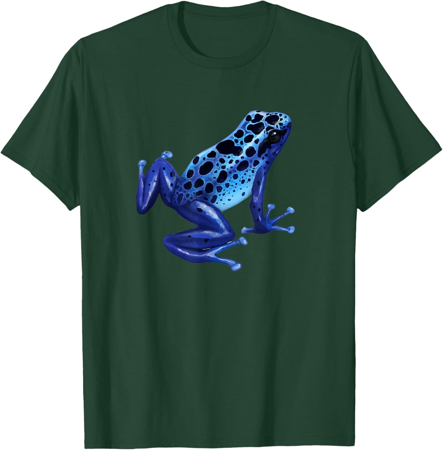Blue Poison Dart Frog Colorful Design Nature Lover T-Shirt - T-Shirt | Forest