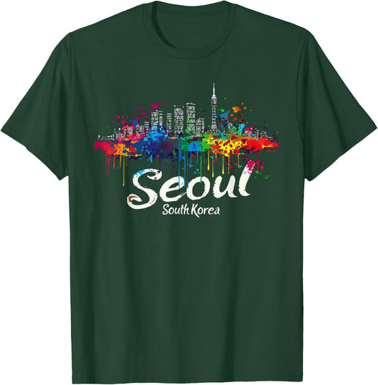 Seoul South Korea Travel Vacation Saranghae I Love Seoul T-Shirt - T-Shirt | Forest