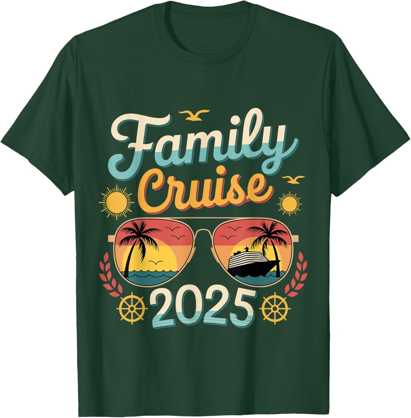 Family Cruise 2025 Matching Vacation 2025 Family Cruise T-Shirt - T-Shirt | Forest