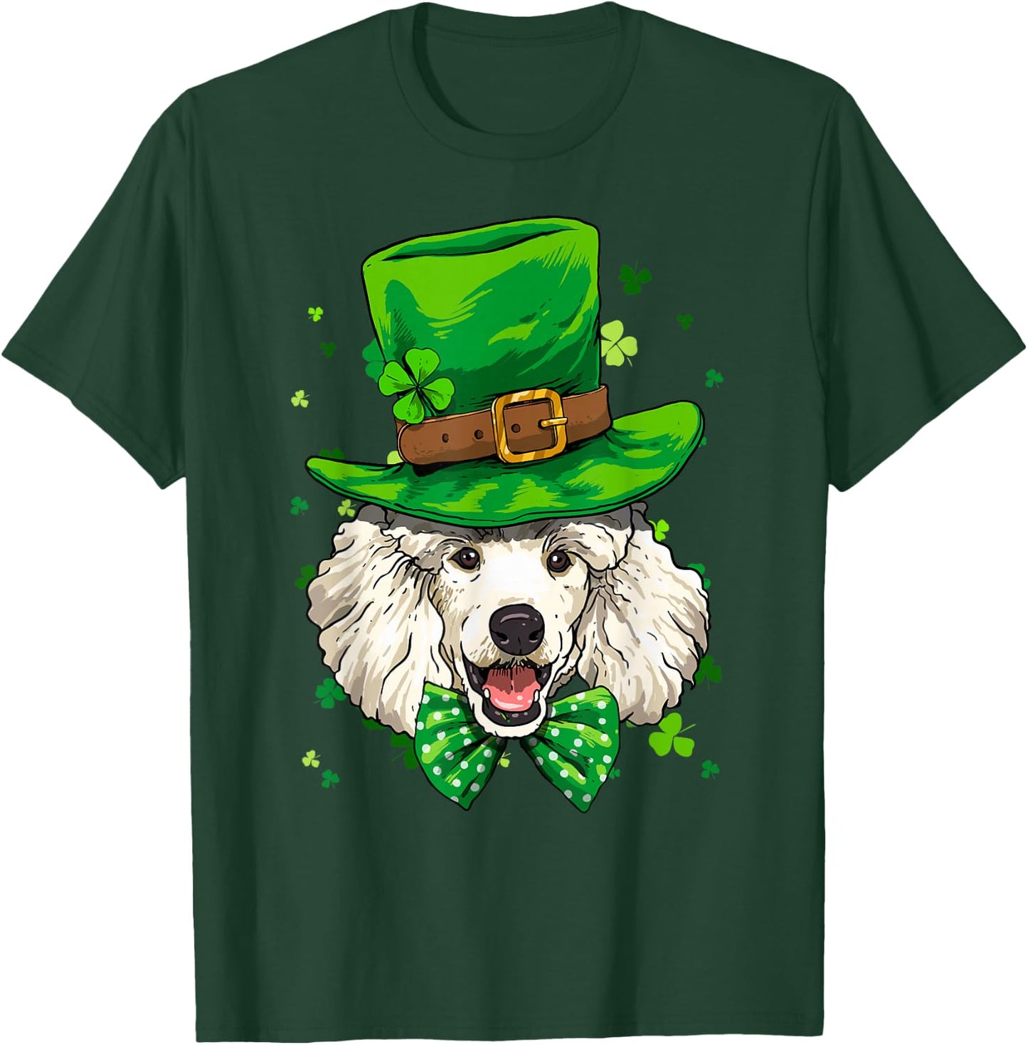 Poodle Leprechaun St Patricks Day Dog Boys Men T-Shirt - T-Shirt | Forest