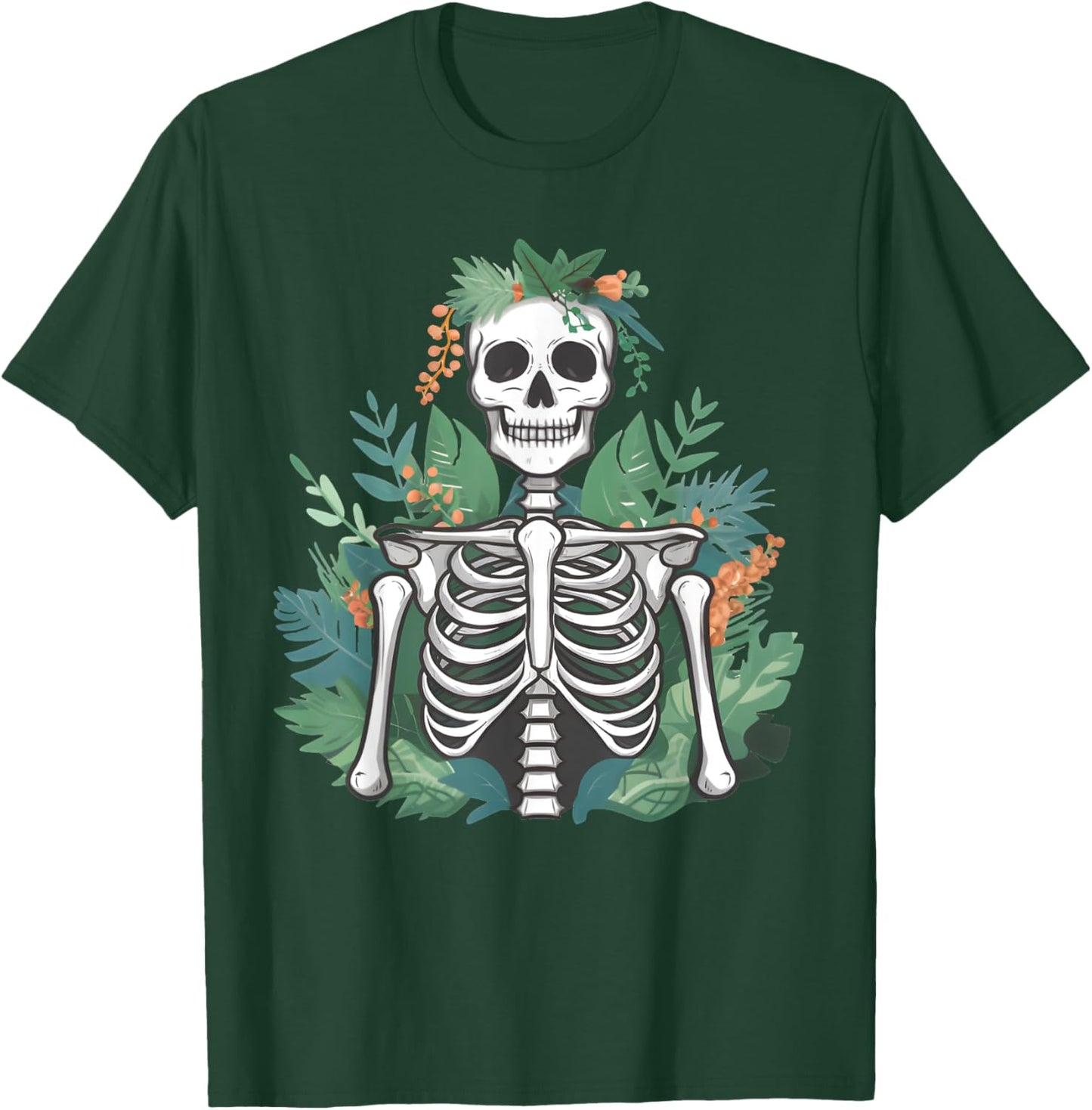 Funny Halloween Skeleton Plants Costume Gardener Men Women T-Shirt - T-Shirt | Forest