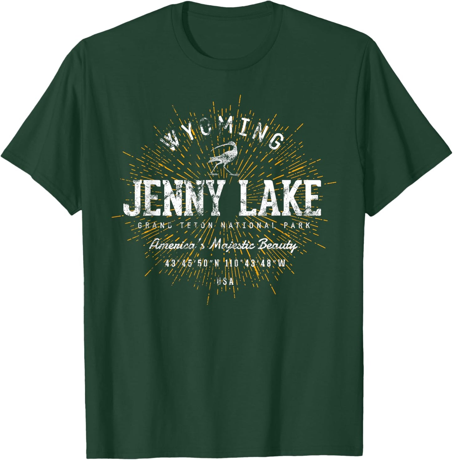 Retro Style Vintage Jenny Lake T-Shirt - T-Shirt | Forest