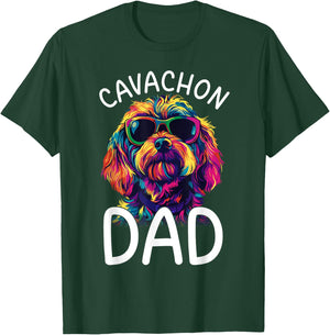 Cavachon Lovers Colorful Pop Art Cavachon Dad T-Shirt - T-Shirt | Forest