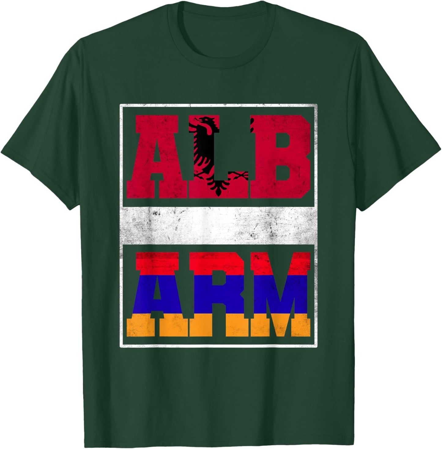 Albania and Armenia Mix Heritage Albanian Armenian Roots T-Shirt - T-Shirt | Forest
