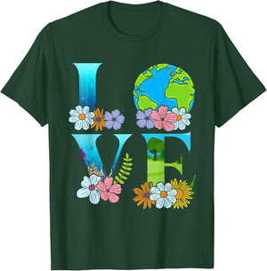 Love World Earth Day 2026 Planet Women Kids T-Shirt - T-Shirt | Forest