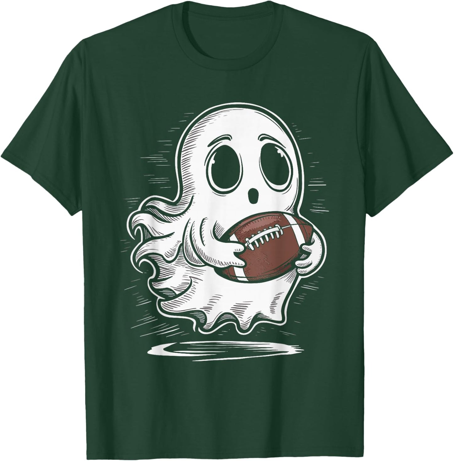 Ghost Playing Football Sport T-Shirt - T-Shirt | Forest