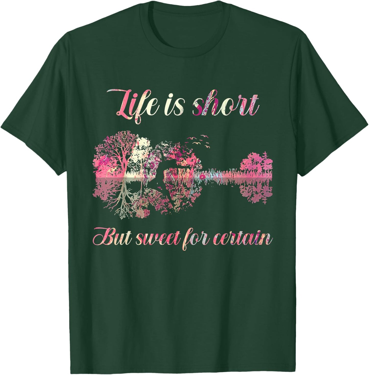 Life is Short But Sweet for Certain Guitar T-Shirt - T-Shirt | Forest