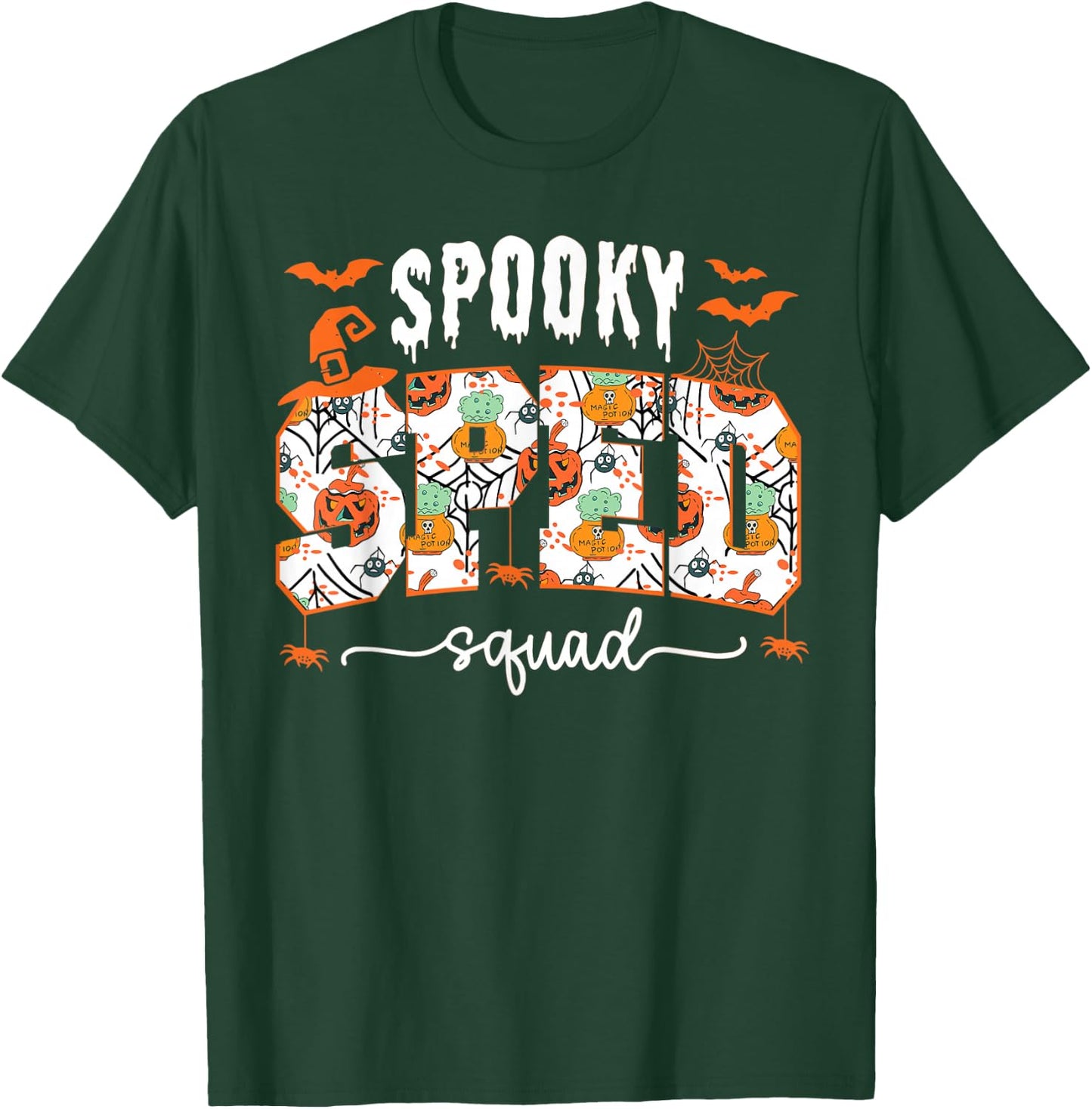 Spooky SPED Squad Special Education Teacher Halloween Ghost T-Shirt - T-Shirt | Forest