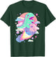 Kawaii Pastel Goth Creepy Cute Chibi Dinosaur on a Comet T-Shirt - T-Shirt | Forest