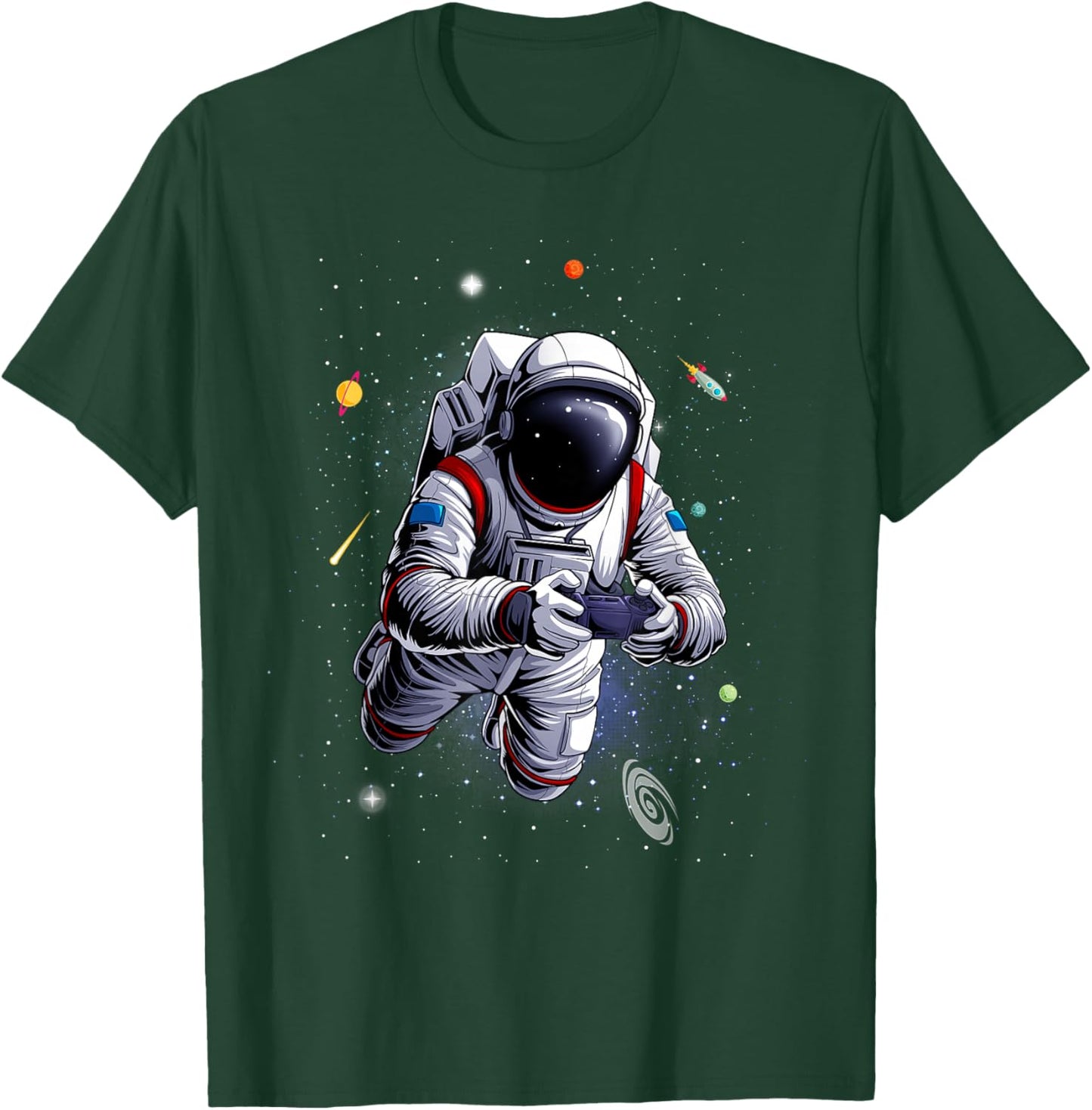 Cool Astronaut Art for Kids Boys Men Space Themed Galaxy T-Shirt - T-Shirt | Forest
