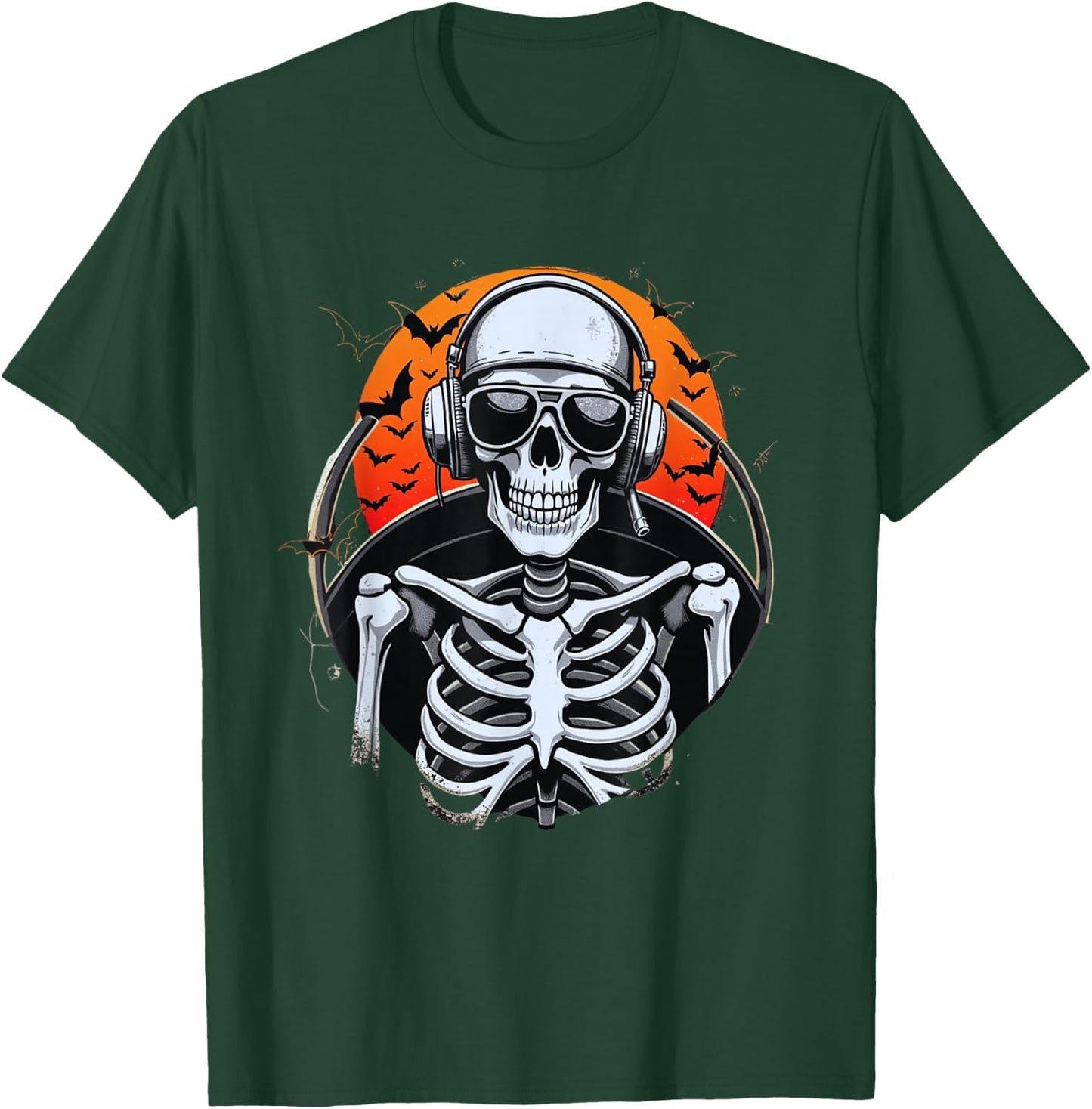 Skeleton pilot | Halloween airplane | Halloween pilot T-Shirt - T-Shirt | Forest