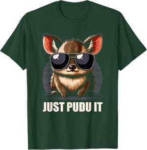 Cute Pudu Deer South America cartoon deer nature gift T-Shirt - T-Shirt | Forest