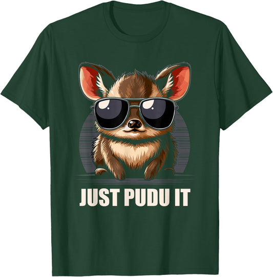 Cute Pudu Deer South America cartoon deer nature gift T-Shirt - T-Shirt | Forest