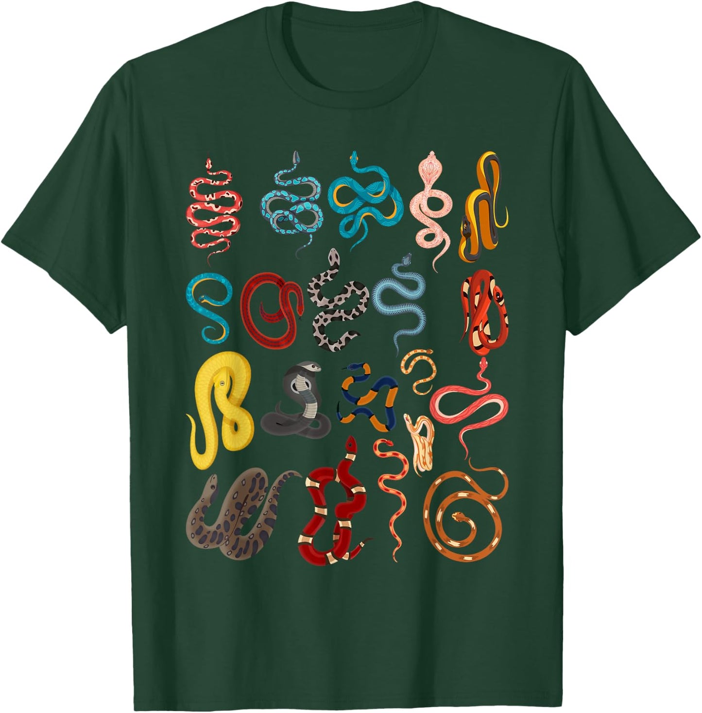 Types Of Snakes Educational Herpetologist Kids Boys Girls T-Shirt - T-Shirt | Forest