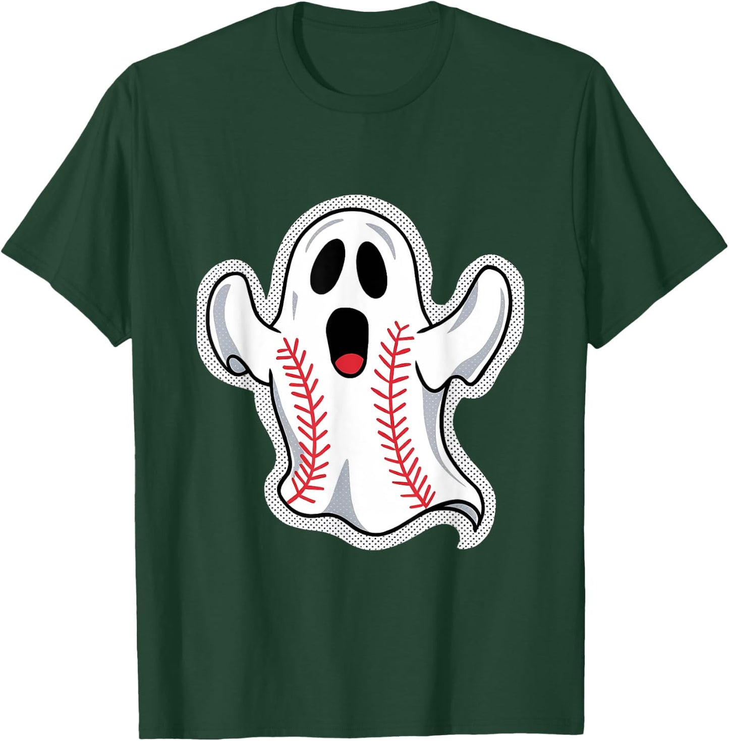 Halloween costume of a baseball ghost baseball lover T-Shirt - T-Shirt | Forest