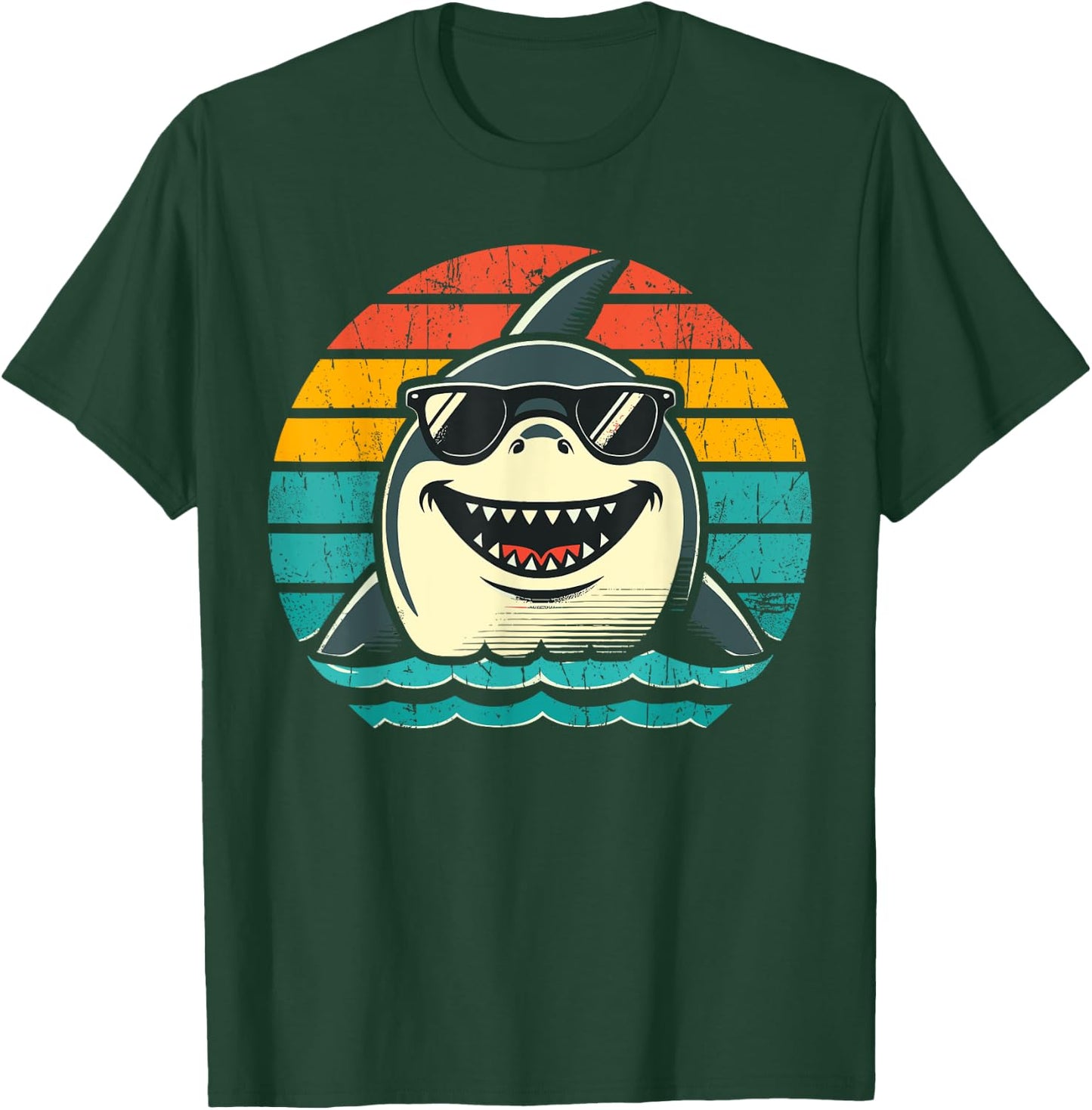 Shark with Sunglasses Animal Shark T-Shirt - T-Shirt | Forest