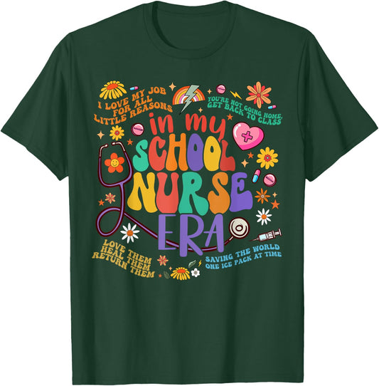 Women In My School Nurse Era School Nurse Week 2024 T-Shirt - T-Shirt | Forest