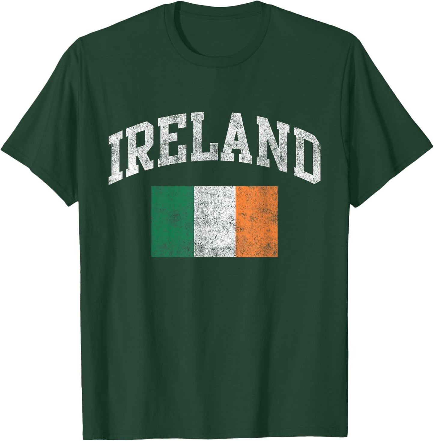 Vintage Ireland Irish Flag Green St. Patrick's Day T-Shirt - T-Shirt | Forest