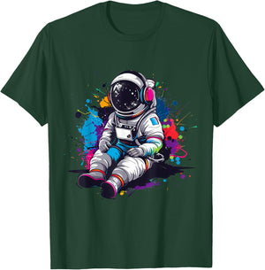 DJ Astronaut Dance Club Techno Music Headphones Beatmaker T-Shirt - T-Shirt | Forest