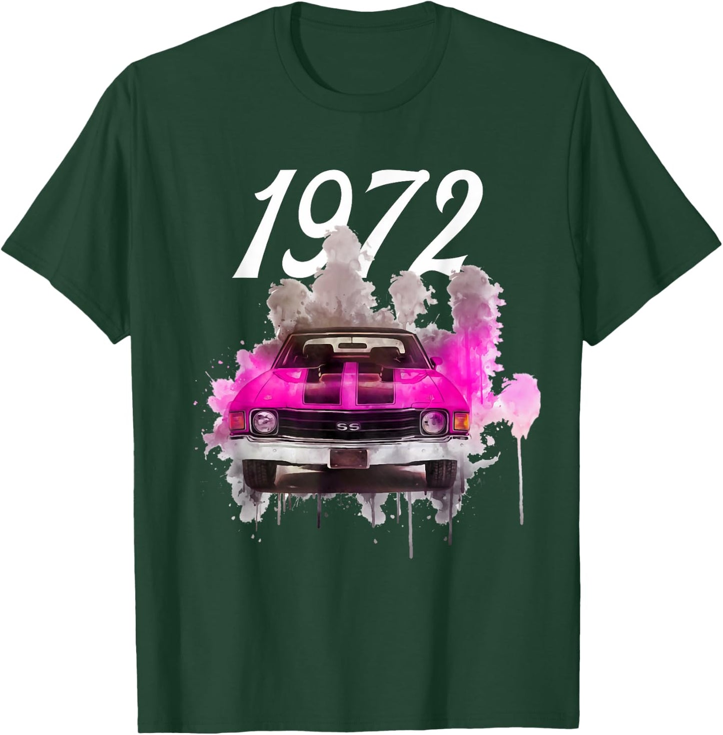 1972 72 Chevelle SS Trending Chevys Muscle Pink Car T-Shirt - T-Shirt | Forest