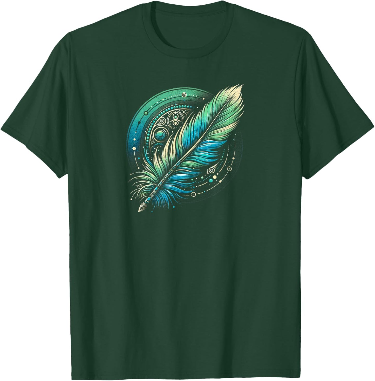 Spiritual Feather T-Shirt - T-Shirt | Forest