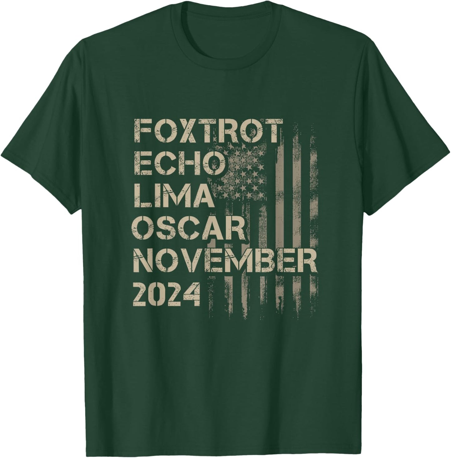 Trump 2024 Gifts by PIXELCYNIC - Black -Adults Military Modern - Small - Short Sleeve - Letter Print - Foxhound Theme T-Shirt - T-Shirt | Forest