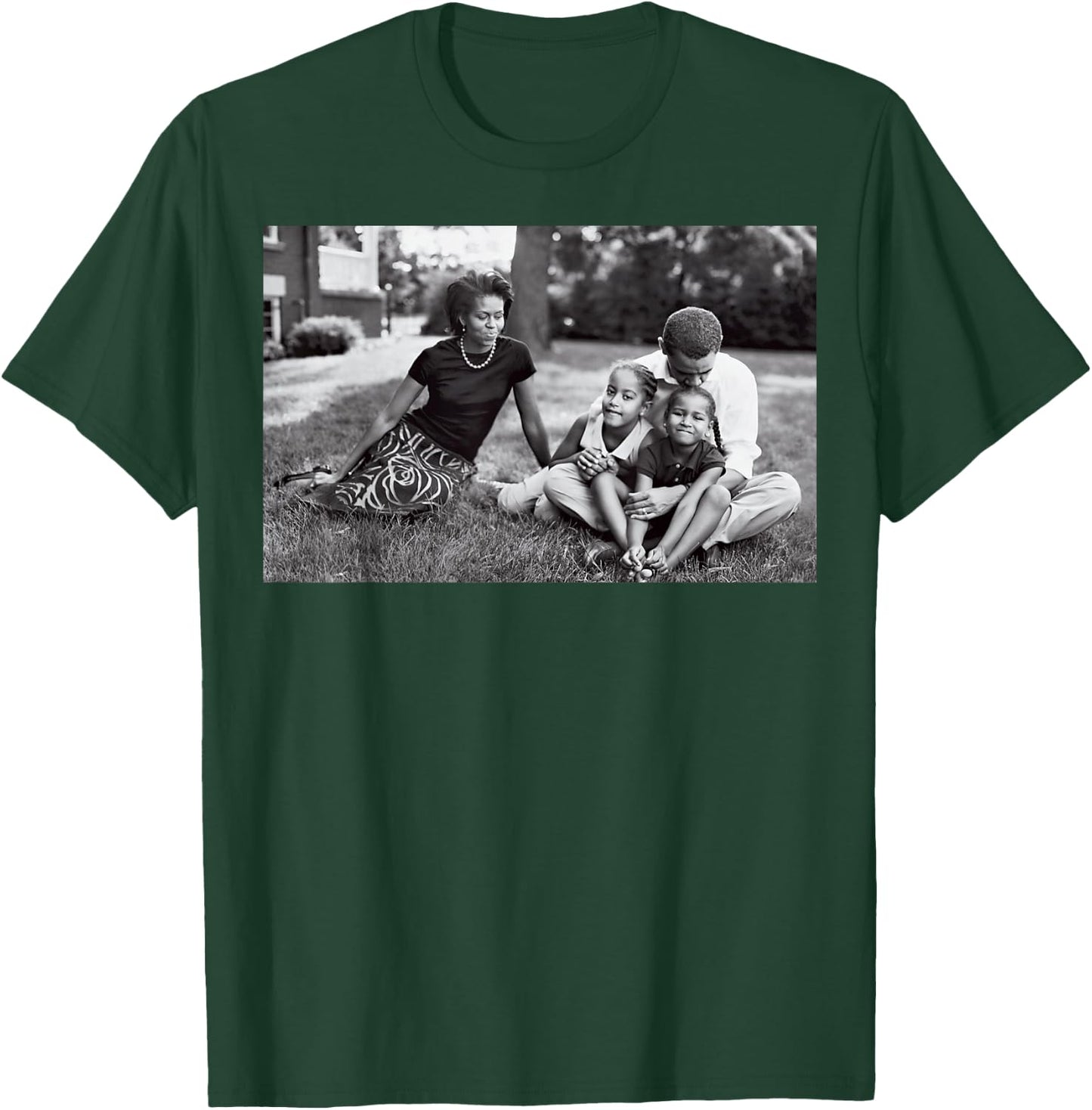 Barack Obama Young with Kids and Michelle T-Shirt - T-Shirt | Forest