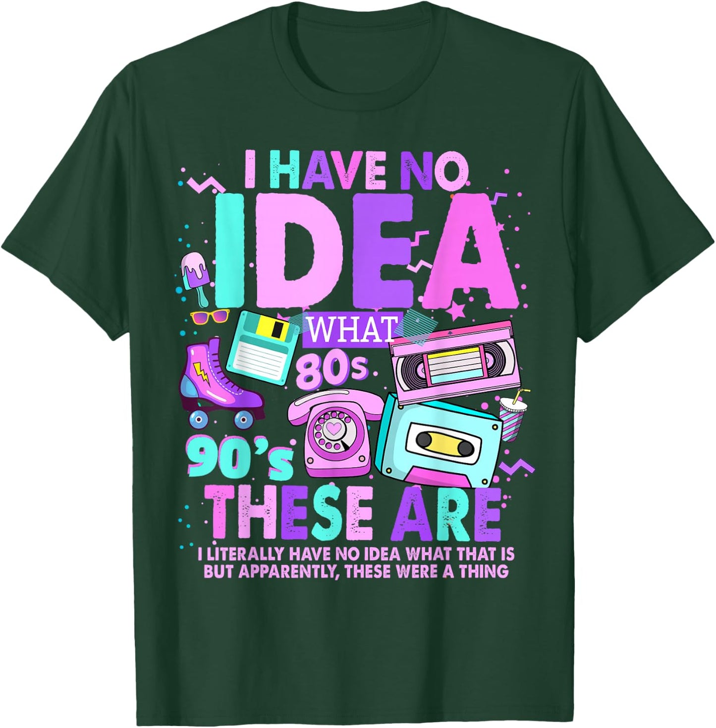 90s Theme Nostalgia Kids Idea & 90s 80s Decades Outfit Idea T-Shirt - T-Shirt | Forest