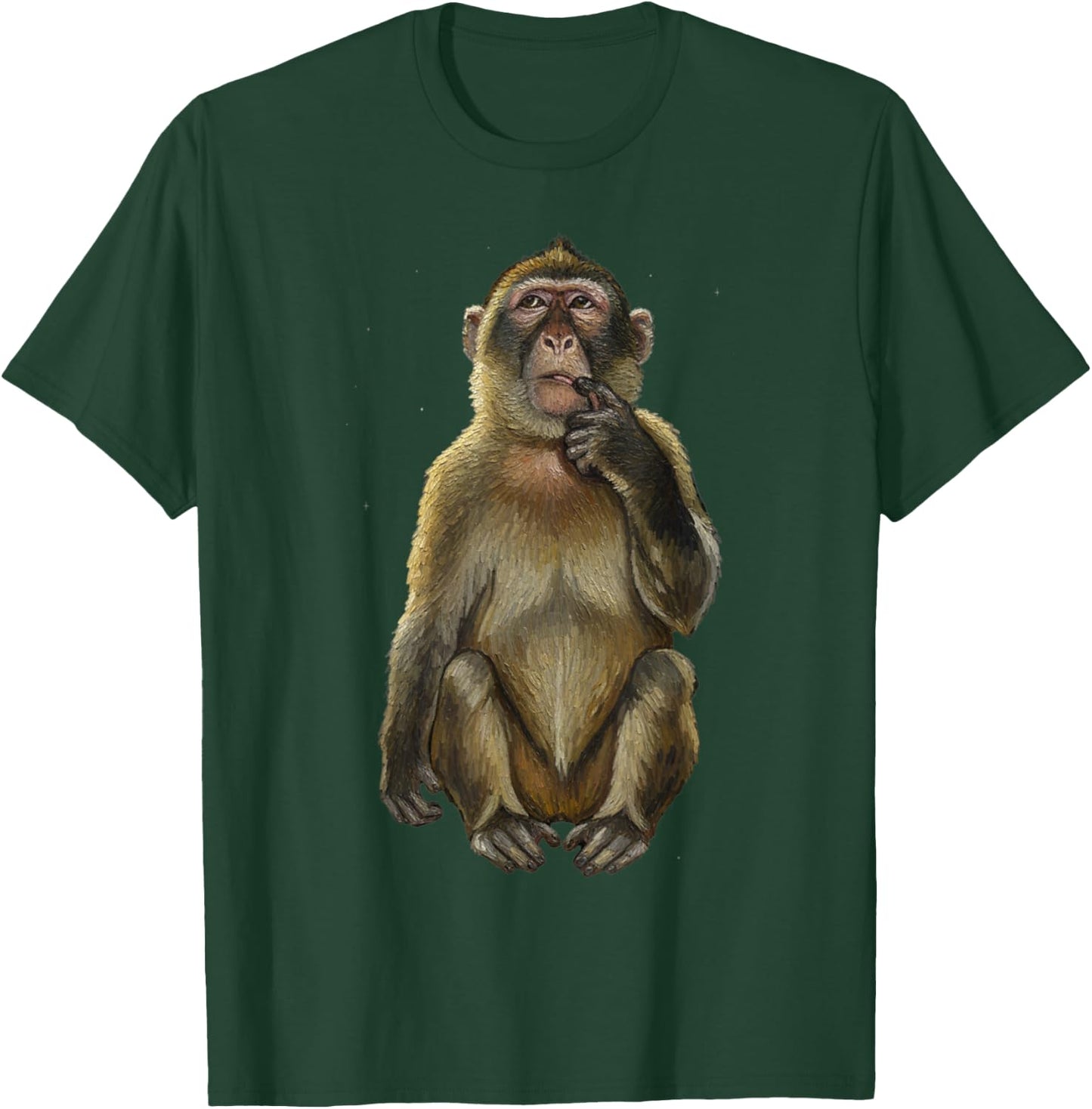 Funny Thinking Monkey Memes Brainrot T-Shirt - T-Shirt | Forest