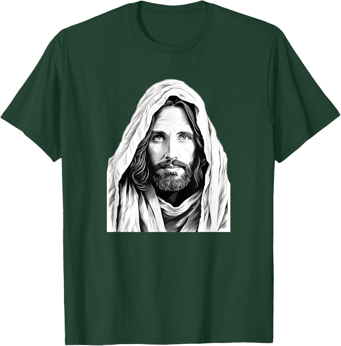 Jesus Christ Bible Sketch Face Of Jesus Funny Meme T-Shirt - T-Shirt | Forest