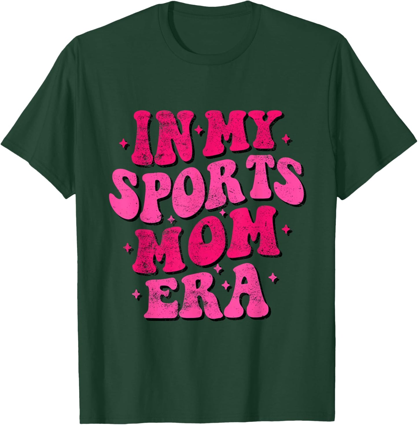 In My Sports Mom Era Funny Sports Mom Groovy Mothers Day T-Shirt - T-Shirt | Forest