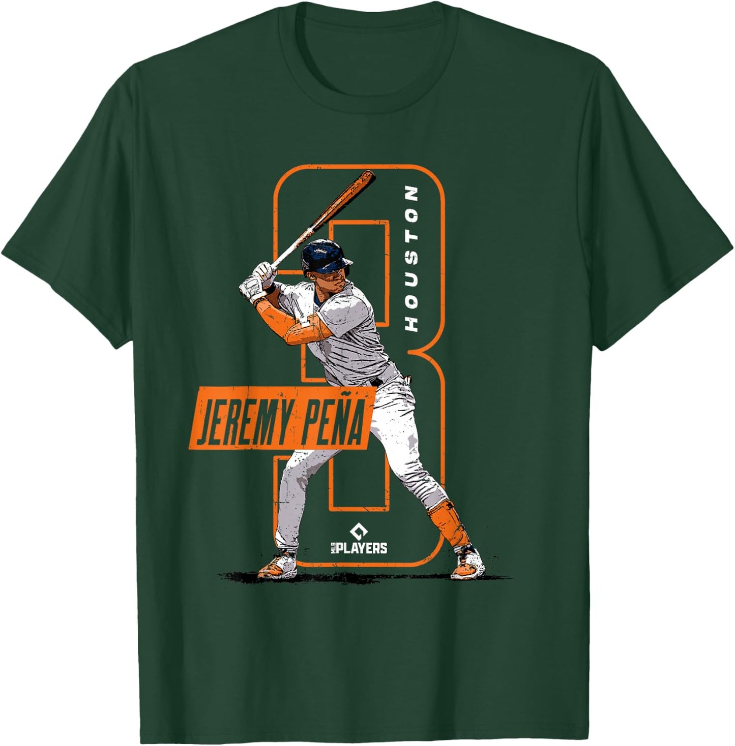 Jeremy Peña | Houston Baseball MLB Players | MLBJPEN4019-S T-Shirt - T-Shirt | Forest