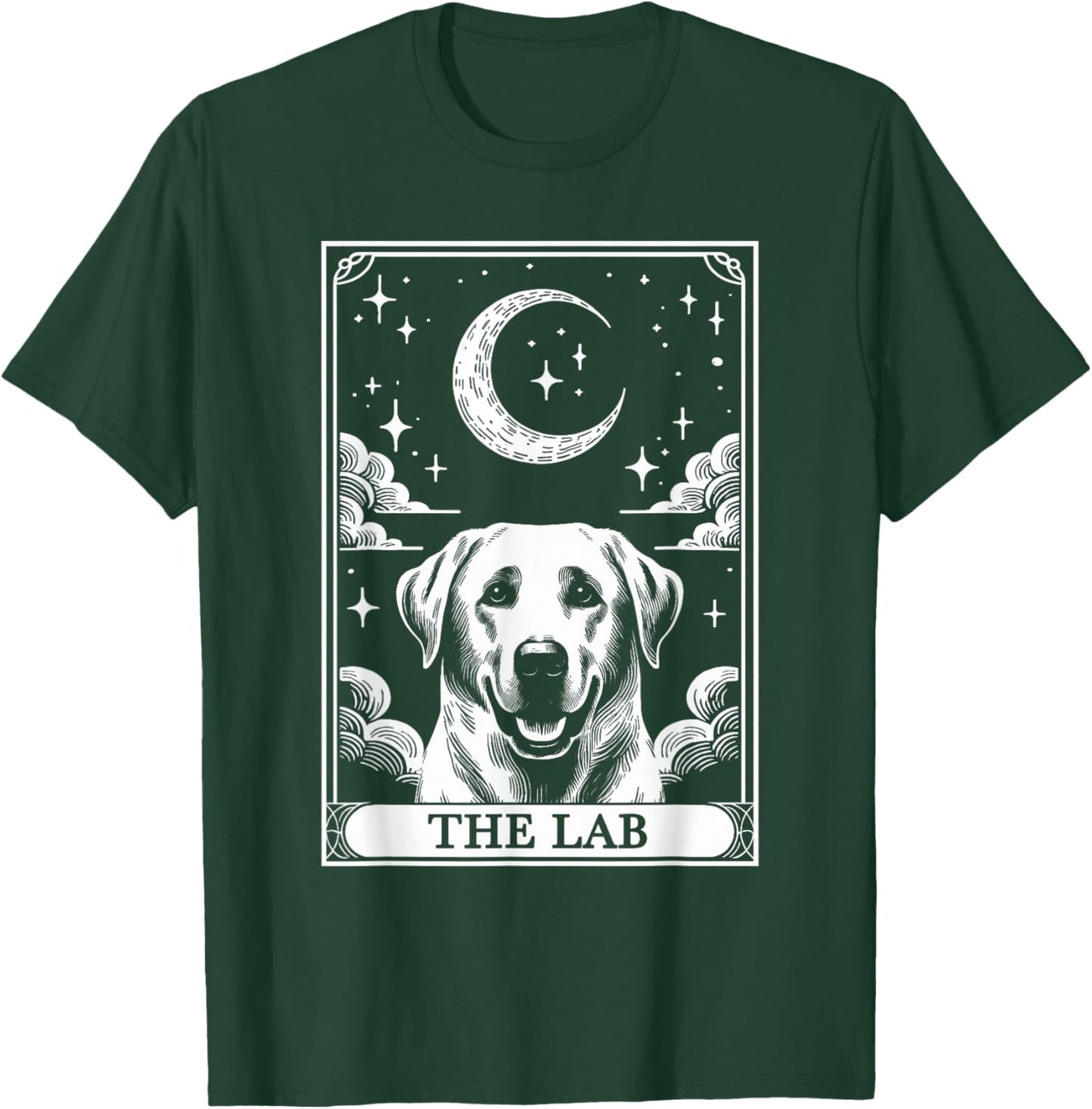 Tarot Card Vintage Crescent Moon Labrador Retriever Dog Mom T-Shirt - T-Shirt | Forest