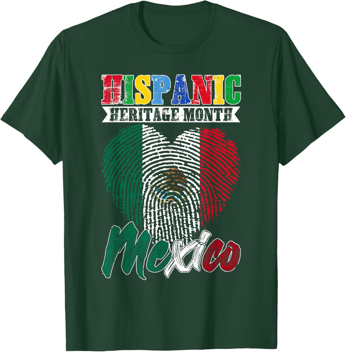 Hispanic Heritage Month Mexican Women Mexico Independence T-Shirt - T-Shirt | Forest