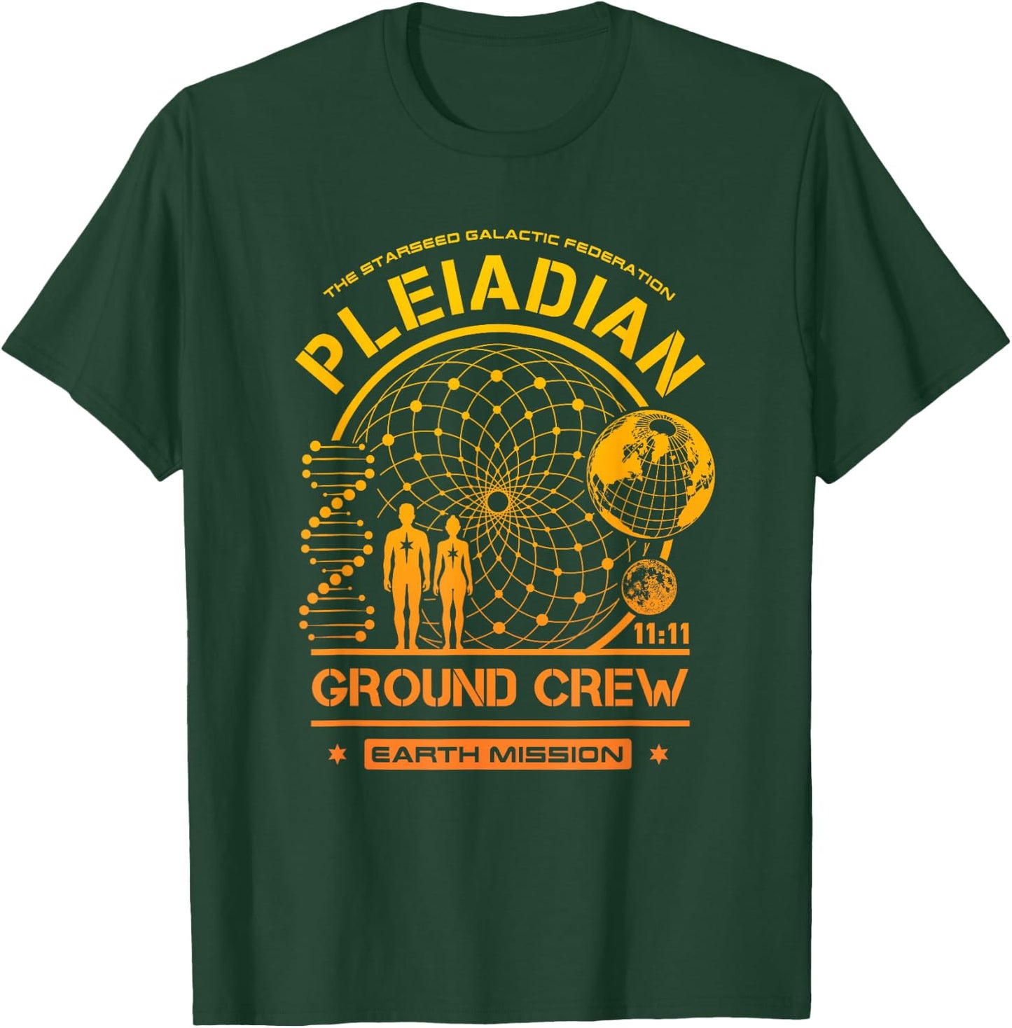 Pleiadian Starseed Earth Mission Ground Crew T-Shirt - T-Shirt | Forest