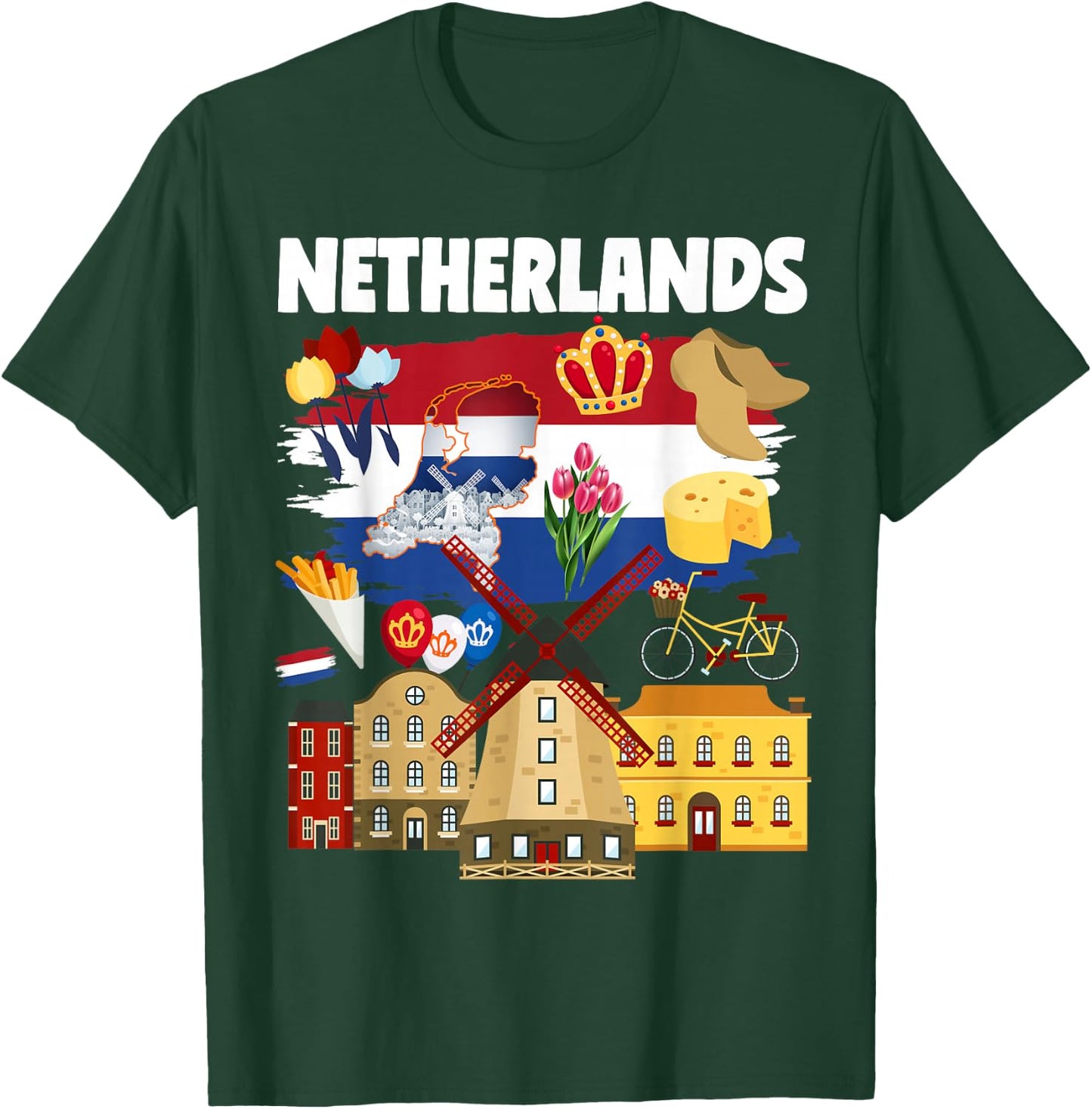 Netherlands Flag Outfit Idea for Kids & Holland Dutch Flag T-Shirt - T-Shirt | Forest