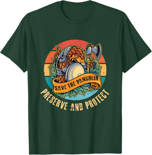 Pangolin warrior Wildlife Conservation Save The Pangolin T-Shirt - T-Shirt | Forest