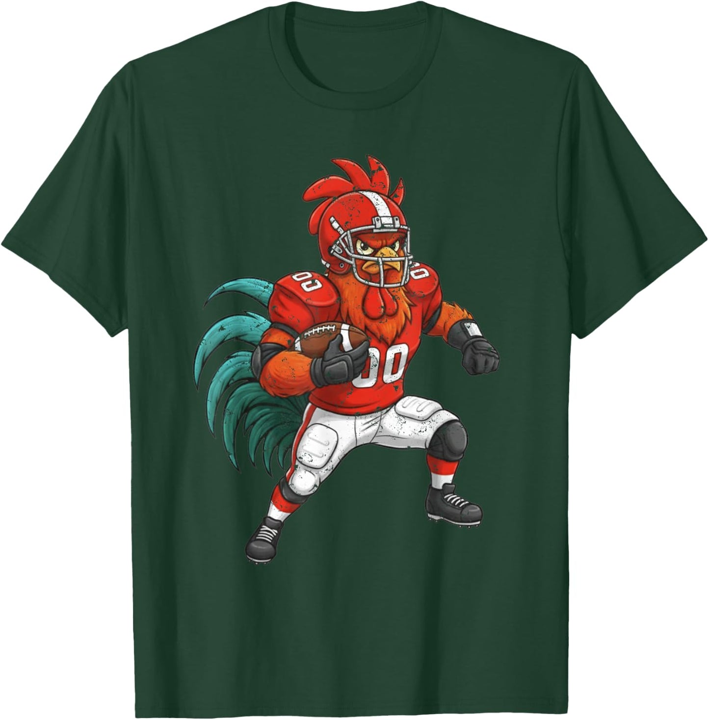 Funny Chicken American Football Humor. Fun Football T-Shirt - T-Shirt | Forest