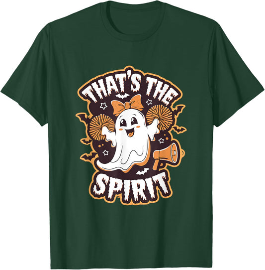 Spooky Cheerleader Ghost Halloween Costume Cheer Mom Spirit T-Shirt - T-Shirt | Forest