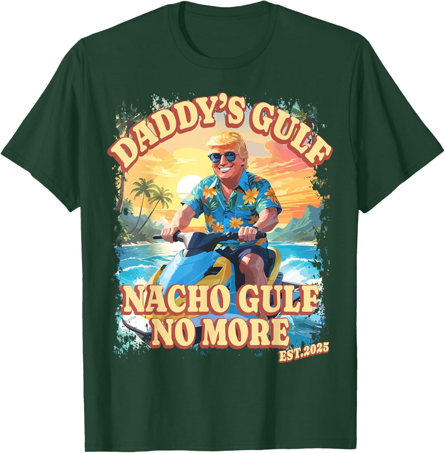 Nacho Gulf No More Funny Gulf 2025 Retro USA America Mexico T-Shirt - T-Shirt | Forest