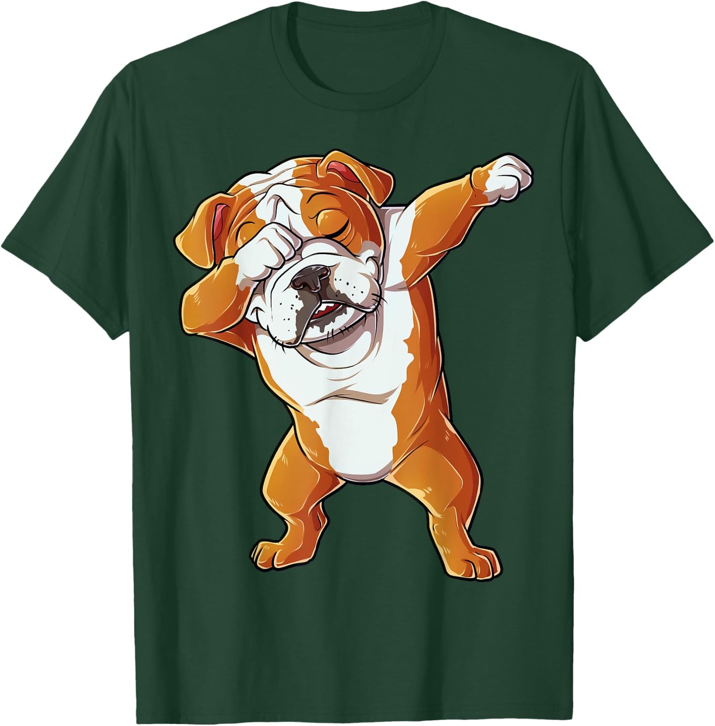 Dabbing English Bulldog Boys Dab Dance Puppy Lover T-Shirt - T-Shirt | Forest
