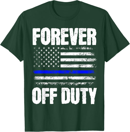 Retired Police Officer Cop T-Shirt - T-Shirt | Forest