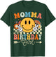 Momma Of The Birthday Girl Groovy Retro Vintage T-Shirt - T-Shirt | Forest